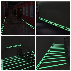 Taille personnalisée imprimé sortie de secours coffre-fort indique la lumière émettant étiquette de guidage haute évacuation de la lumière indicateur flèche ruban lumineux - Product Image 6