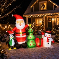 Nouveau produit personnalisé en polyester : Modèle gonflable de Noël, décoration mignonne pour festival, aménagement gonflable pour cour.