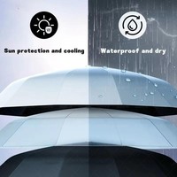 Paraguas con Gancho, Automático, Anti-UV, Resistente al Viento, Compacto, Portátil, para Hombre, Mochila, Senderismo, Aire Libre, Regalo, Venta al Por Mayor Directa de Fábrica