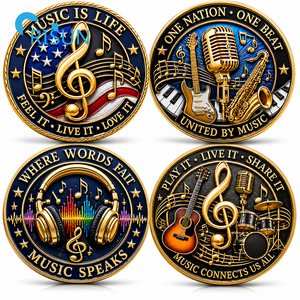 Monete Commemorative Personalizzate per Musicisti, Strumenti Musicali, Band, Esibizioni Musicali, Souvenir Musicali, Monete Commemorative Personalizzate per Sfide Musicali - Product Image 3