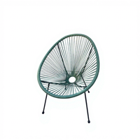 Chaise de jardin minimaliste, chaise Acapulco durable, ensemble bistrot, mobilier de conversation pour patio, fauteuil de jardin extérieur