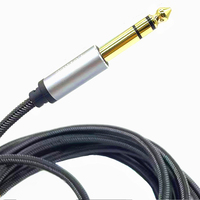 Câble adaptateur TRS 2RCA 1/4 "plaqué or 6.35mm stéréo mâle double RCA mâle Y pour Microphone AV récepteur PVC cuivre pur