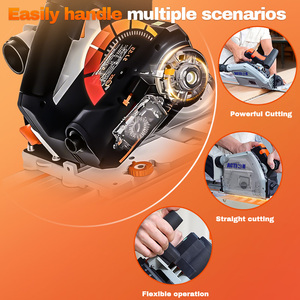 Sierra Circular Eléctrica sin Escobillas Saw Source SJ-55, Portátil, sin Polvo, Capacidad <span class=keywords><strong>de</strong></span> Corte <span class=keywords><strong>de</strong></span> 60 mm para Paneles y Placas <span class=keywords><strong>de</strong></span> Yeso - Product Image 2