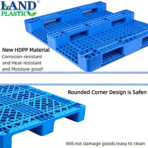 Palette industrielle en plastique HDPE durable à 4 voies, grille antidérapante, palette réutilisable pour chariot élévateur, pour entrepôt et supermarché - Product Image 4