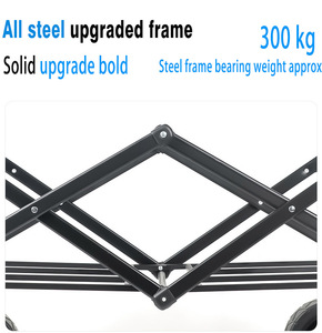 Chariot pliant portatif d'acier inoxydable avec la poignée de chariot de traction de main remorque pliable de Camping de plage pour le stockage et les outils - Product Image 6