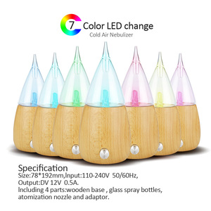 Diffuseur d'arômes Kbao 0,5L avec base en bois, humidificateur sans brume pour usage domestique et commercial, avec fonction minuterie - Product Image 4