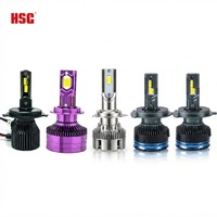 Ampoule de phare LED H4 H7 super lumineuse 12V 160W 4500LM par paire, feux de brouillard de voiture, feux de route avec ventilateur de refroidissement à tube en cuivre