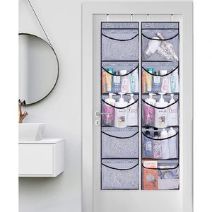 Grey Foldable Over-the-Door Organizer with 5-Pocket Storage Non-Woven Fabric for Bedroom Bathroom <b>Wardrobe</b> or Closet - Product Image 1