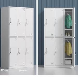 Casier en acier au design minimaliste pour usage scolaire et hospitalier, montage facile, armoire de rangement pour vêtements de personnel de salle de sport, construction métallique - Product Image 2