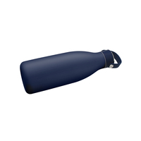Botella de Agua Personalizable de Acero Inoxidable de 600 ml, Tapa Antiderrames con Flexible Abertura de 180° °   Botella Térmica con Asa de Anillo