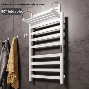 32mm 라운드 쇼트 사이즈 터치 스크린 110V/220V 스마트 타월 히터 컨트롤러, 30-70섭씨 9 시간 타이머 타월 스티머 스위치 - Product Image 1