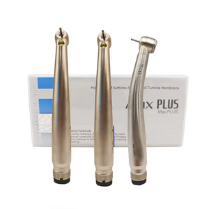 Pieza de mano dental 4 agujeros Cojinete de cerámica en aerosol Max Plus Botón pulsador LED Pieza de mano estándar de alta velocidad Turbina de aire Contra ángulo - Product Image 1