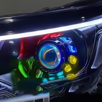 Masker Lensa Proyektor LED 3 Inci APP RGB Angel Eyes Shrouds DRL Cover untuk Lensa Proyektor Lampu Depan untuk Hella Koito Halo Golf