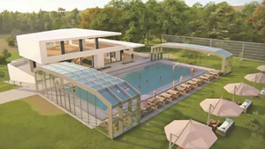 Cubierta de seguridad automática retráctil para piscina, cúpula personalizada, cubierta dura para piscina, función solar eléctrica, casa móvil de cristal para solárium - Product Image 5