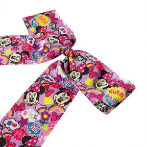 Lazos para el pelo Junior Minnie para niñas - Lazo grande de cinta estampada con pinza de cocodrilo, de alta calidad, con temática de parque de atracciones, esenciales para todas las edades - Product Image 1