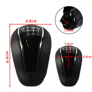 Poignée de levier de vitesses manuelle Hyundai Kia 6 vitesses en cuir noir ergonomique, accessoire de voiture - Product Image 1