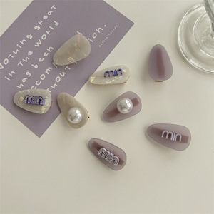 ปิ่นปักผมสีม่วงอะซิเตทสำหรับผู้หญิงกิ๊บปากเป็ดอุปกรณ์เสริมผมข้างสไตล์นางฟ้าพีซีทันสมัยสำหรับตกแต่งผมสำหรับเด็กผู้หญิงผมหลงทาง - Product Image 4