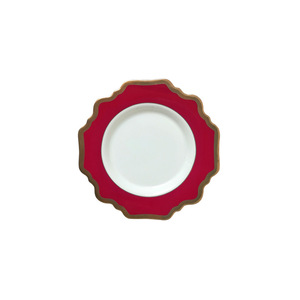 Service de vaisselle de luxe en porcelaine fine avec bord doré, motif tournesol, pour mariage et réceptions - Product Image 6
