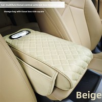 Tapis universel multifonction en cuir couleur unie pour accoudoir central BLA, poches latérales pour sièges avant de voitures JAC, modification intérieure