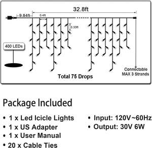 High Quality Colorful Hanging Indoor Outdoor Balcony Yard Room Holiday <strong>Christmas</strong> Decorative <strong>Led</strong> <strong>Icicle</strong> <strong>Lights</strong> - Product Image 4