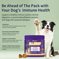 Pereda Alergi Anjing, Kunyahan Lembut, Pemrosesan OEM, Alergi Musiman, Anti Gatal, Pendukung Imunitas, Minyak Ikan, Vitamin & Mineral