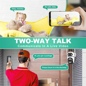 Icsee 4MP ngoài trời không dây IP CCTV <span class=keywords><strong>Camera</strong></span> kép 4K bóng ống kính PTZ Mạng Hệ thống an ninh được xây dựng trong mic cho an ninh ngoài trời - Product Image 5