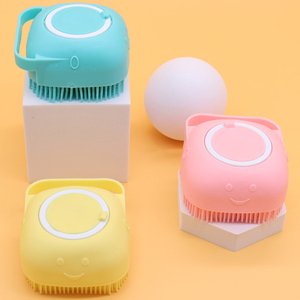 Brosses de massage pour douche pour animaux de compagnie à <span class=keywords><strong>prix</strong></span> d'usine Brosses de bain en poils de chien écologiques avec distributeur de <span class=keywords><strong>savon</strong></span> - Product Image 2