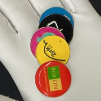 Penanda Bola Kosong 25mm Kustom dengan Logo Enamel Laser dari Paduan Seng Berkualitas Tinggi