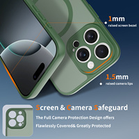 Coque pour iPhone 16 Pro Max en TPU et PC avec protection magnétique complète de l'objectif de l'appareil photo, coque antichoc pour iPhone 17 16 15 14