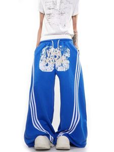 Pantalon décontracté noir en toile de coton pour homme, coupe oversize, style <span class=keywords><strong>hip</strong></span>-hop, jambe large droite, détails streetwear, vente en gros pour designers - Product Image 3