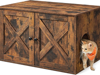 Meuble pour litière de chat, cloison amovible dissimulée, maison pour chat d'intérieur, table d'appoint, 31,5 x 20,9 x 19,7 pouces, moderne