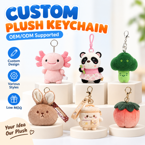 Llaveros de Peluche Personalizados con Personajes, OEM ODM, Lindos Colgantes de Muñecos de Dibujos Animados para Bolsos, Fabricante Mayorista con MOQ Bajo - Product Image 1