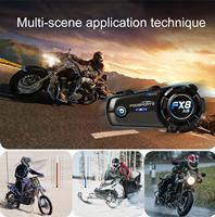 2 pièces Fodsports FX8 AIR Casque Bluetooth Intercom Full Duplex Casque de moto avec radio FM Interphone Écouteur
