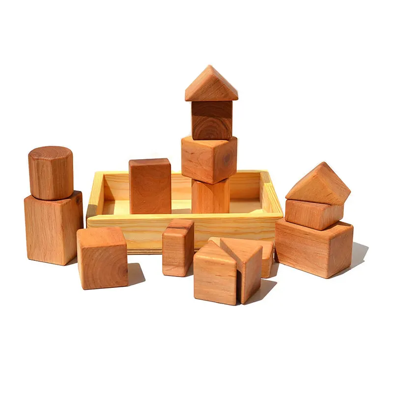 Modernes neuartiges Design Montessori Lernen pädagogische Kinder Kinder Holzbau stein Spielzeug Sets für Kinder