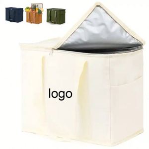 Bolsa Térmica Grande de Lona con Aislamiento de Aluminio para Entrega, Personalizable con Logotipo, para Alimentos - Product Image 1