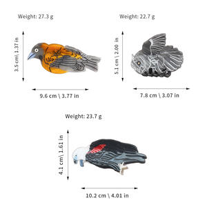 YJL nuevo diseño Animal pájaro acetato pinzas para el pelo Cool Eagle <span class=keywords><strong>Owl</strong></span> pinzas para el pelo logotipo personalizado venta al por mayor pinzas para el pelo de alta calidad - Product Image 3
