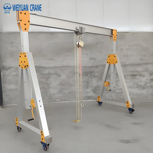 Dapat disesuaikan ponsel 500KG Aluminium Alloy portabel Gantry crane dengan <span class=keywords><strong>Hoist</strong></span> PLC Motor Gearbox Weiyuan merek - Product Image 3