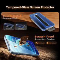 Protection d'écran en verre trempé HD transparent 2.5D 0.33mm avec alignement automatique pour iPhone 18 17 16 15 14 13 12 11 X Pro Max