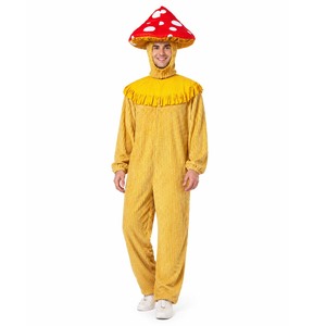 Costume de combinaison <span class=keywords><strong>champignon</strong></span> pour adulte avec chapeau de <span class=keywords><strong>champignon</strong></span> à pois rouges et blancs, vêtement amusant pour Halloween PLAN-008 - Product Image 1
