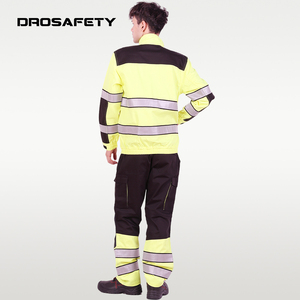 Uniforme <span class=keywords><strong>de</strong></span> <span class=keywords><strong>Trabajo</strong></span> <span class=keywords><strong>de</strong></span> Alta Visibilidad, Reflectante, Ignífugo, para Soldadura, Minería <span class=keywords><strong>y</strong></span> Campos Petroleros, Chaqueta <span class=keywords><strong>y</strong></span> Pantalones - Product Image 3