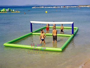 Juegos de deportes acuáticos Campo de voleibol inflable <span class=keywords><strong>Piscina</strong></span> de cancha de voleibol de agua inflable flotante con o sin piso - Product Image 6