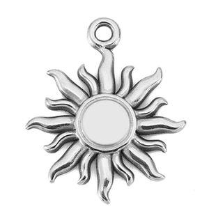 Colgantes de sol de acero inoxidable chapados en oro y plata para la fabricación de collares, accesorios de joyería DIY, venta al por mayor - Product Image 3