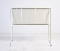 Banc de jardin robuste toutes saisons à lattes, 2 places, pour extérieur, avec base en métal thermolaqué, idéal pour projets de café et d'hôtel