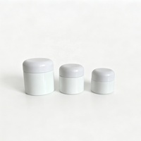 Pot en verre cosmétique de haute qualité 20g 30g 50g, pot de rangement en verre opale blanc, pot en verre rond cosmétique avec couvercle champignon blanc