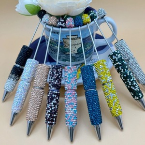 Stylo à bille personnalisé avec strass, <span class=keywords><strong>action</strong></span> rotative, couleur unie, stylo en cristal pour cadeau, bureau, école, promotion - Product Image 3