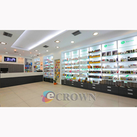 Showcase Name Plate showcase Popular Drug Cabinet Pharmacy Shop Design OEM