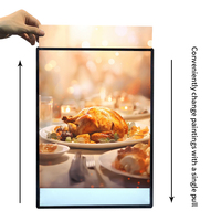 Boîte à lumière LED pour photos, en aluminium, monochrome, pour publicité, menu de restaurant, format A4, grande taille, murale, anti-poussière, 5000
