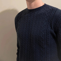 Pull en cachemire pour homme, col rond, tricoté, blanc et noir, personnalisé, mode décontractée, hiver