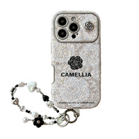 Coque de téléphone TPU Advanced Camellia avec grande fenêtre et support pour Apple iPhone 17 Pro Max, 15 Pro Max, 14 Pro, iPhone 16