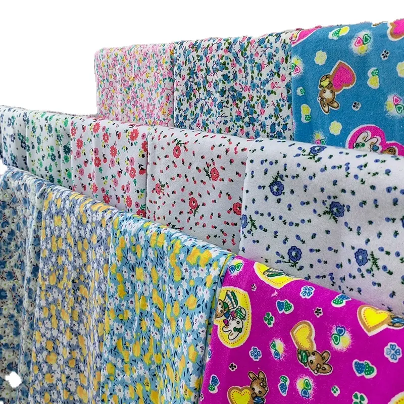 Großhandel Baumwolle Plaid Check gedruckt Baby Flanell Stoff Baumwolle Flanell für Pyjamas gedruckt